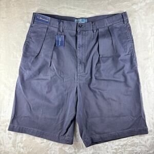 Polo by Ralph Lauren Tyler Shorts Men's 40Tx40L Tall and Long Vtg Pleated Navy